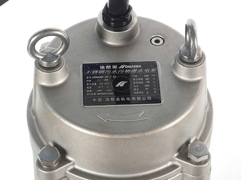 無(wú)堵塞全不銹鋼排污泵